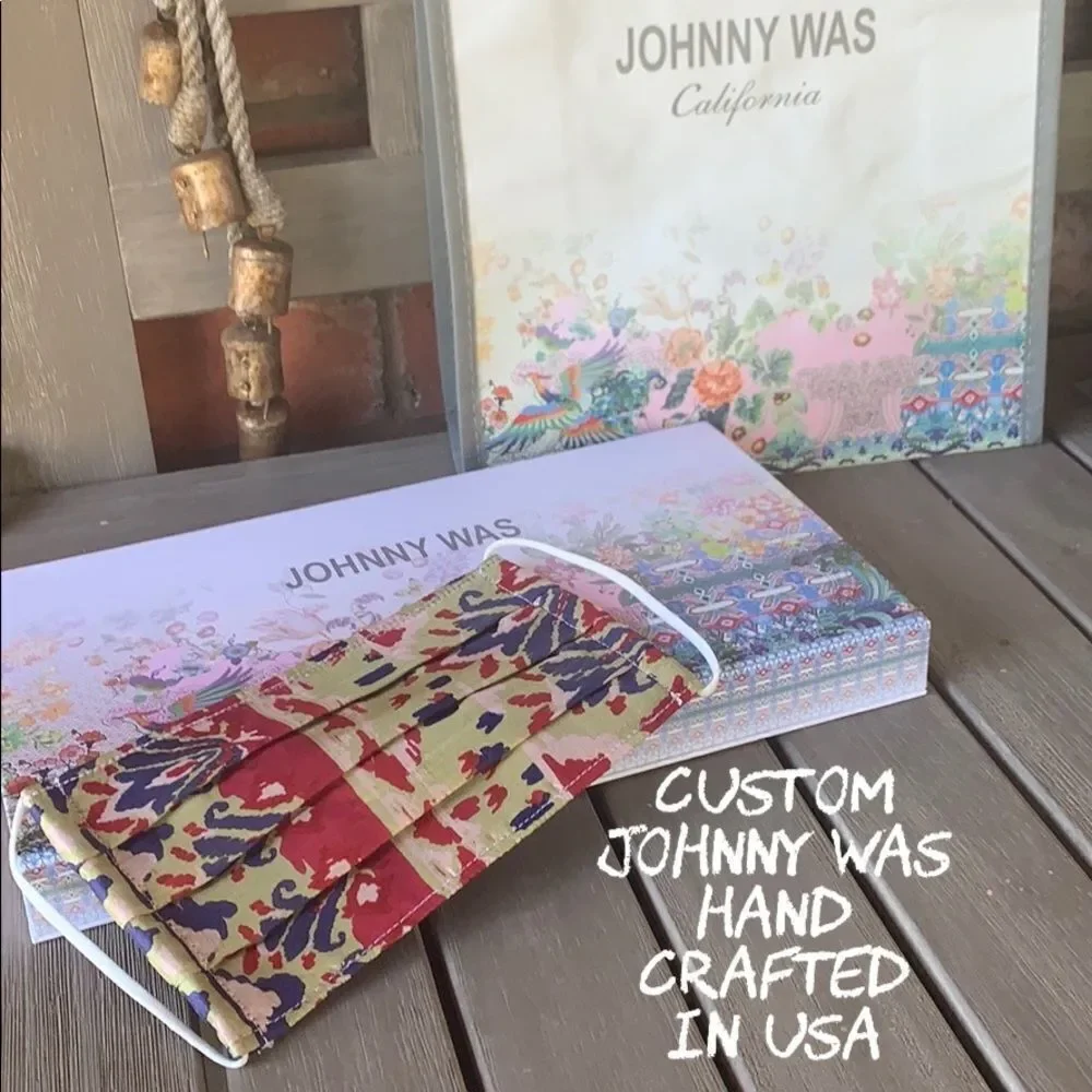 VINTAGE Johnny Was Custom Tailor Made Face Mask